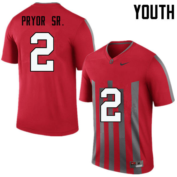 Ohio State Buckeyes Terrelle Pryor Sr. Youth #2 Throwback Game Stitched College Football Jersey